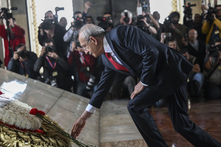 Presidential candidate and Leader of CHP Kemal Kilicdaroglu visits Anitkabir