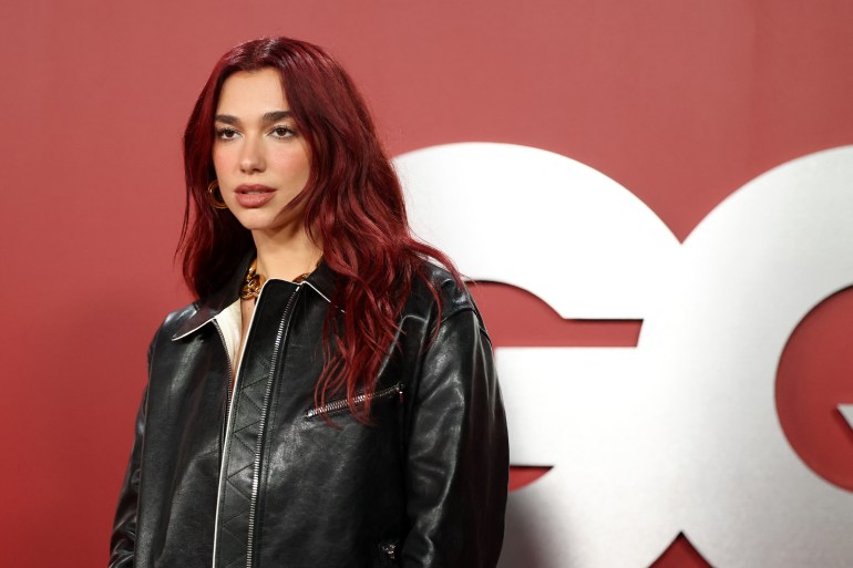 LOS ANGELES, CALIFORNIA - NOVEMBER 16: Dua Lipa arrives at the GQ Men of the Year Party 2023 at Bar Marmont on November 16, 2023 in Los Angeles, California. Phillip Faraone/Getty Images for GQ/AFP (Photo by Phillip Faraone / GETTY IMAGES NORTH AMERICA / Getty Images via AFP)