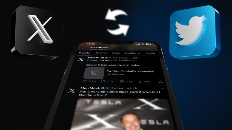 San Francisco, California, United States - 07.24.2023 - Twitter new logo X. Twitter changed app logo with X. Twitter news. X new social media.