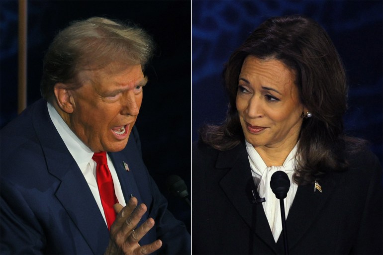 US presidential nominees Donald Trump and Kamala Harris faced off at their first debate. (Reuters: Brian Snyder)