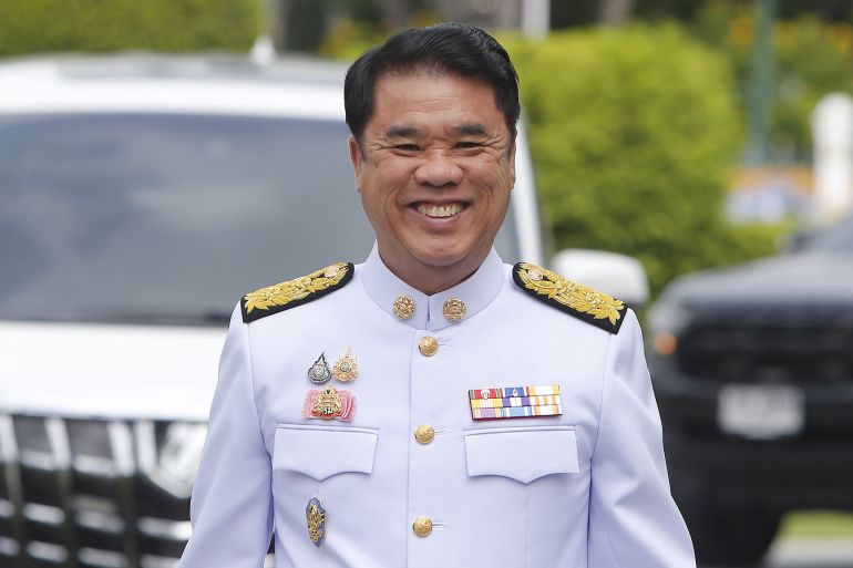 Thailand's Deputy Prime Minister and Minister of Transport Suriya Juangroongruangkit smiles as he arrives at the Government House before a royal oath-taking ceremony in front of Thailand's King Maha Vajiralongkorn in Bangkok, Thailand, on September 6, 2024. (Photo by Chaiwat Subprasom/NurPhoto via Getty Images)