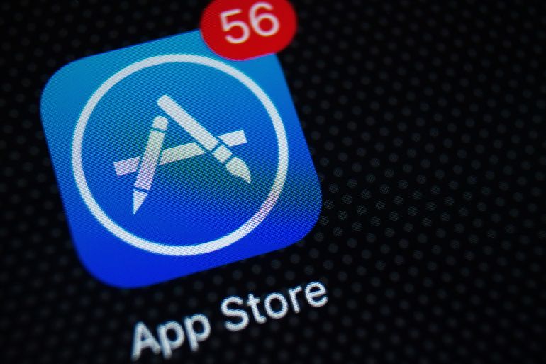 Bangkok. Thailand - March 12, 2016: Close-up of the App Store application icon on the screen of the iPhone 6.